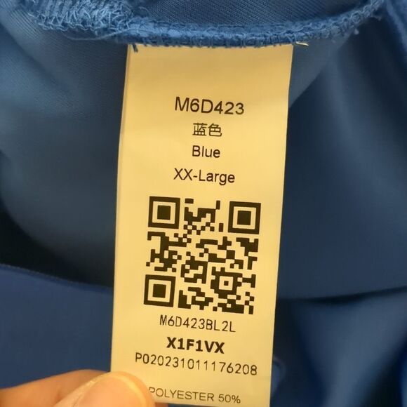 Women's Vibrant Blue Sleeveless Jumpsuit Soft Material Size XXL NWOT - Picture 6 of 6